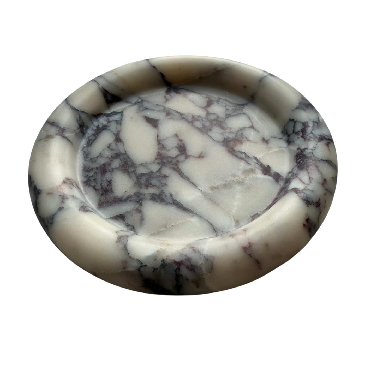 Round Calacatta Viola Marble Tray