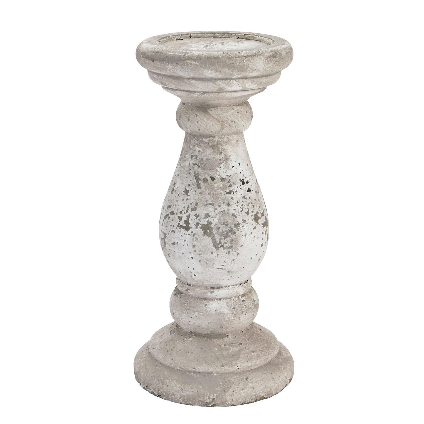 Medium Stone Ceramic Column Candle Holder
