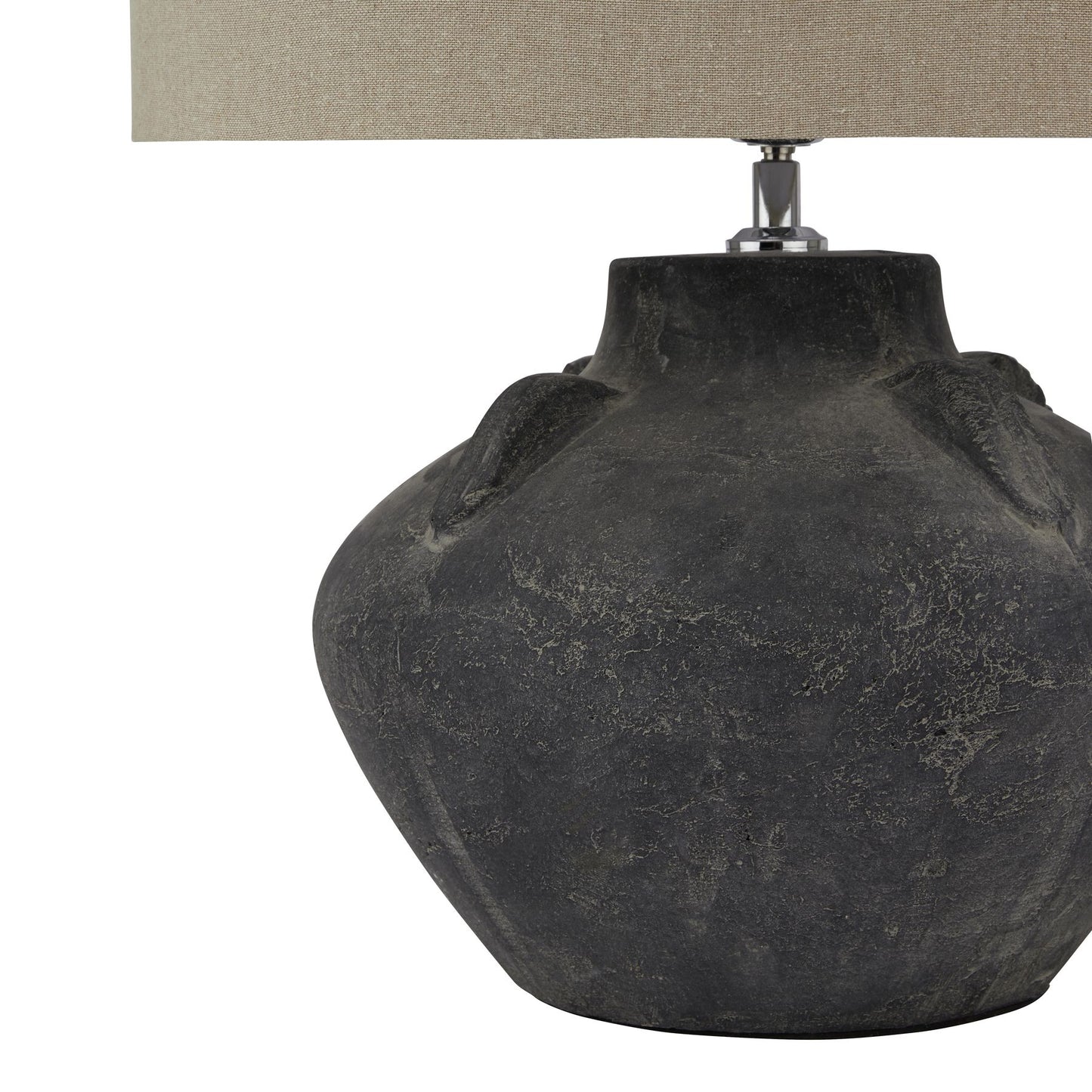 Dark Grey Lamp Stone Look Ceramic