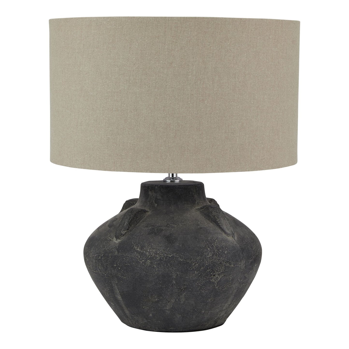 Dark Grey Lamp Stone Look Ceramic