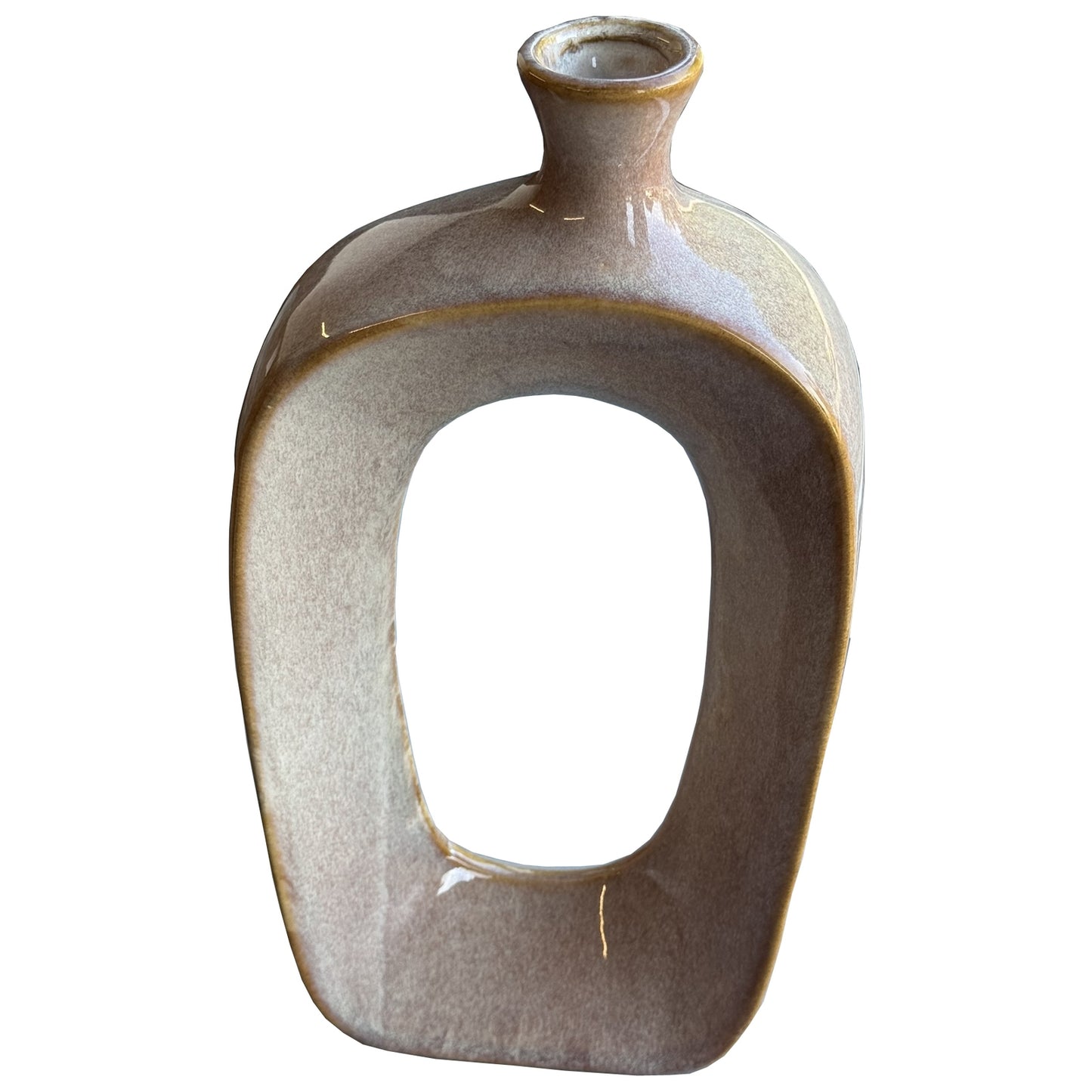 Neutral Toned Medium Hollow Vase