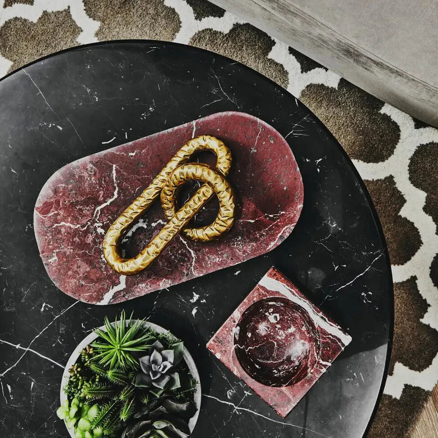 Gold Hammered Chain Sculpture