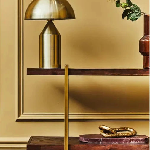 Gold Hammered Chain Sculpture