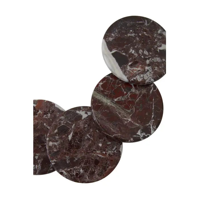 Red Marble Set Of 4 Coasters