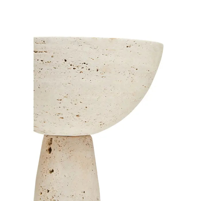 Travertine Pedestal Bowl