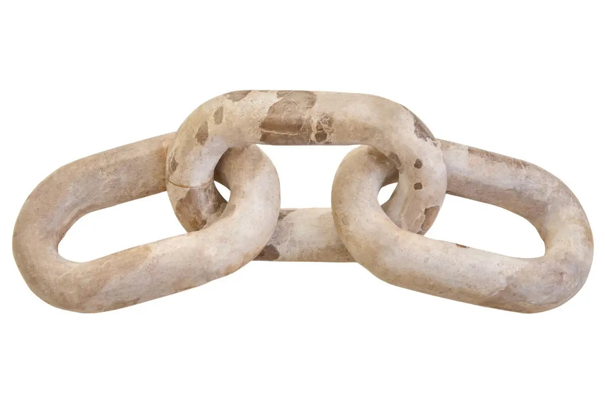 Chocolate Marble Three Link Chain Sculpture Ornament