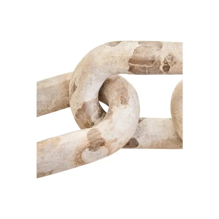 Chocolate Marble Three Link Chain Sculpture Ornament