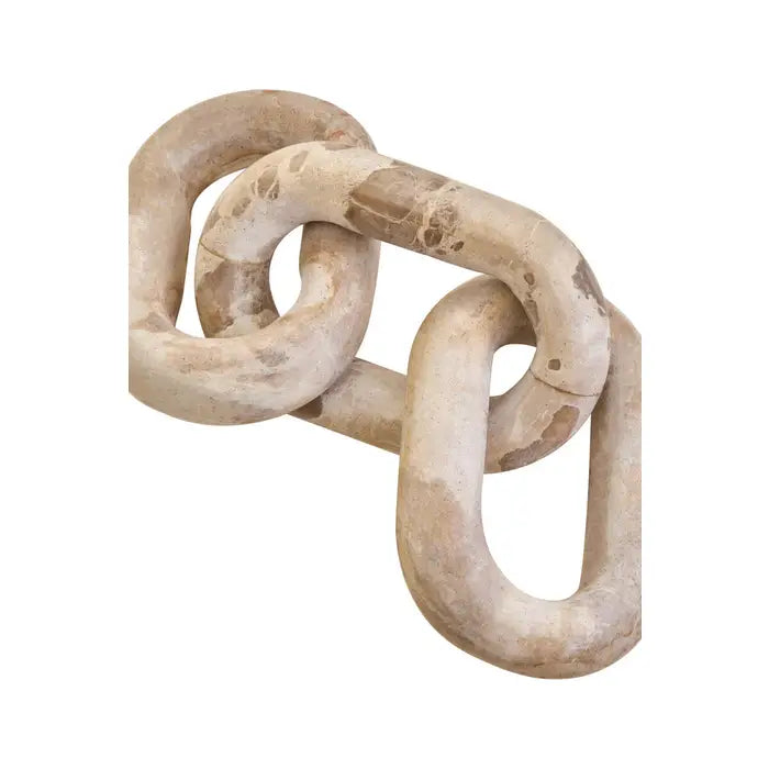 Chocolate Marble Three Link Chain Sculpture Ornament