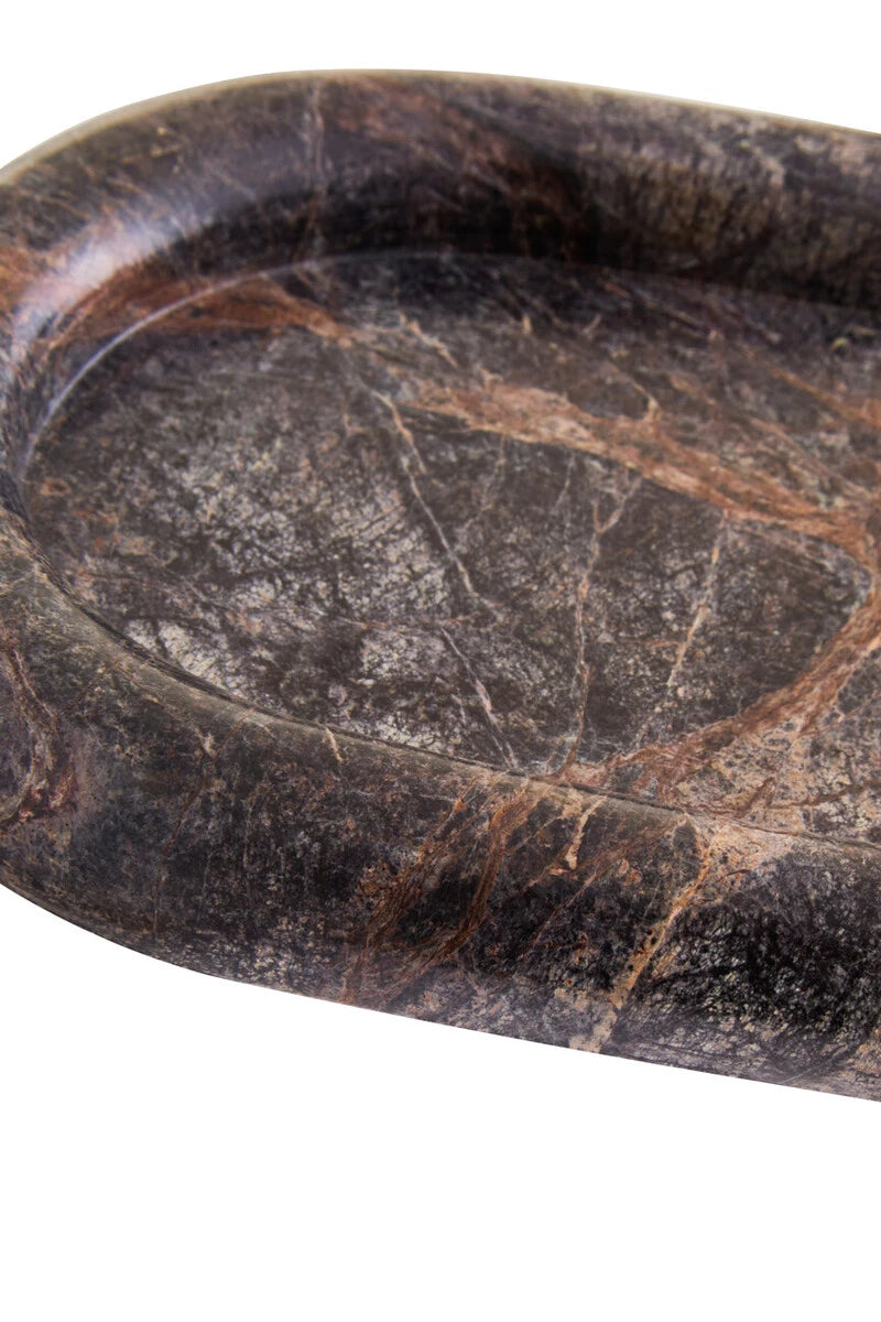Dark Forest Green Marble Decorative Tray