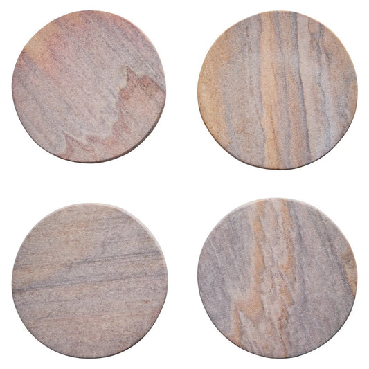 Rainbow Sandstone Coasters | Set of 4