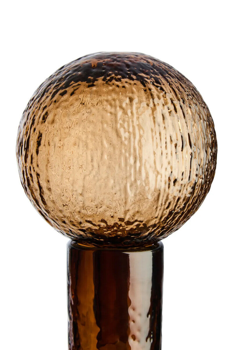 Brown Textured Glass Bottle | Large