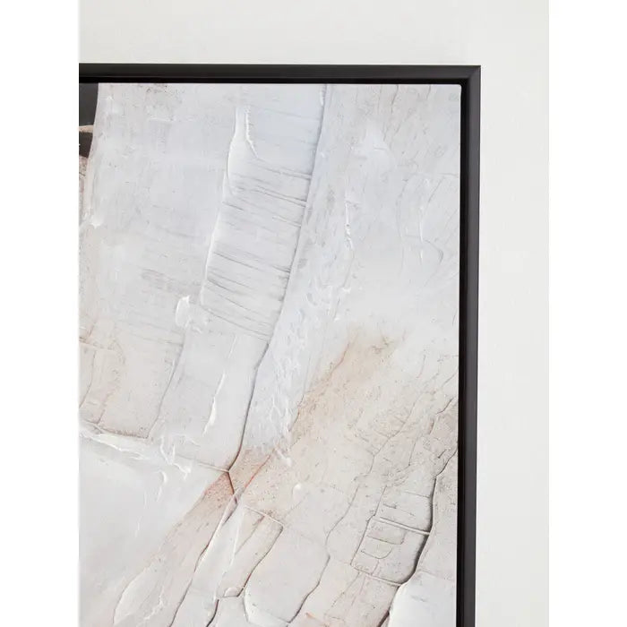 Orange / Red Textured Framed Canvas Abstract Wall Art