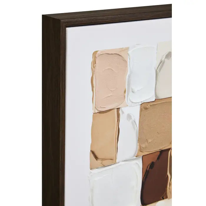 Textures Neutral Tones Framed Wall Art Canvas
