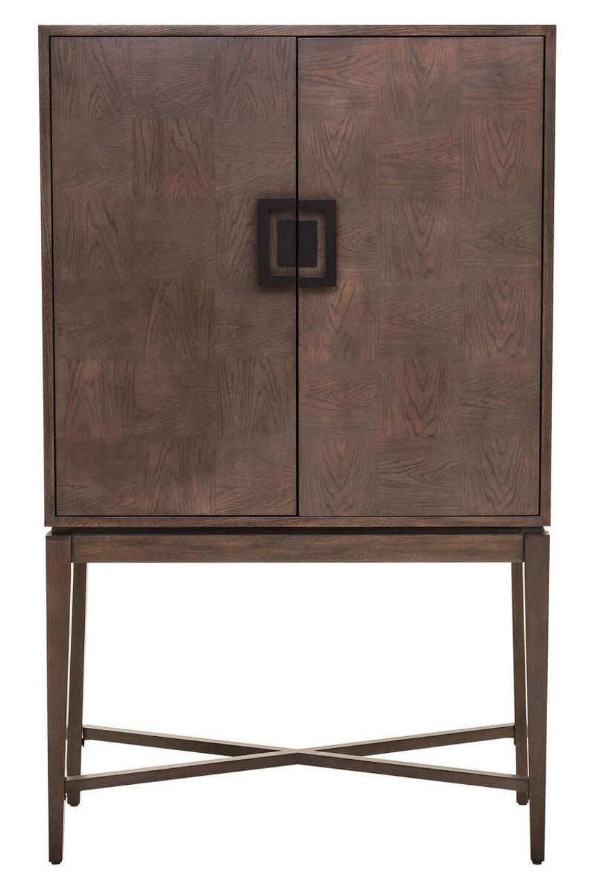 Antique Grey Wood Cabinet