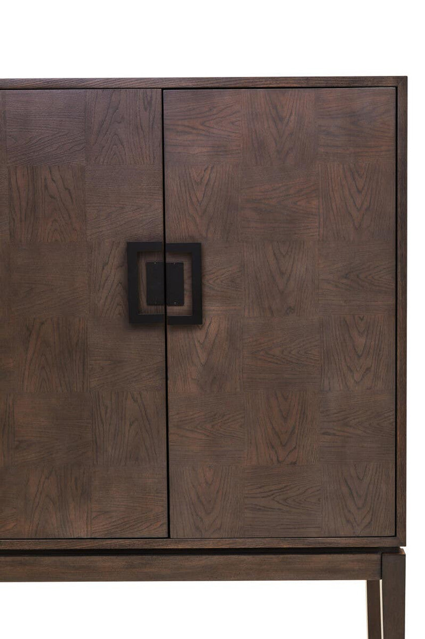 Antique Grey Wood Cabinet