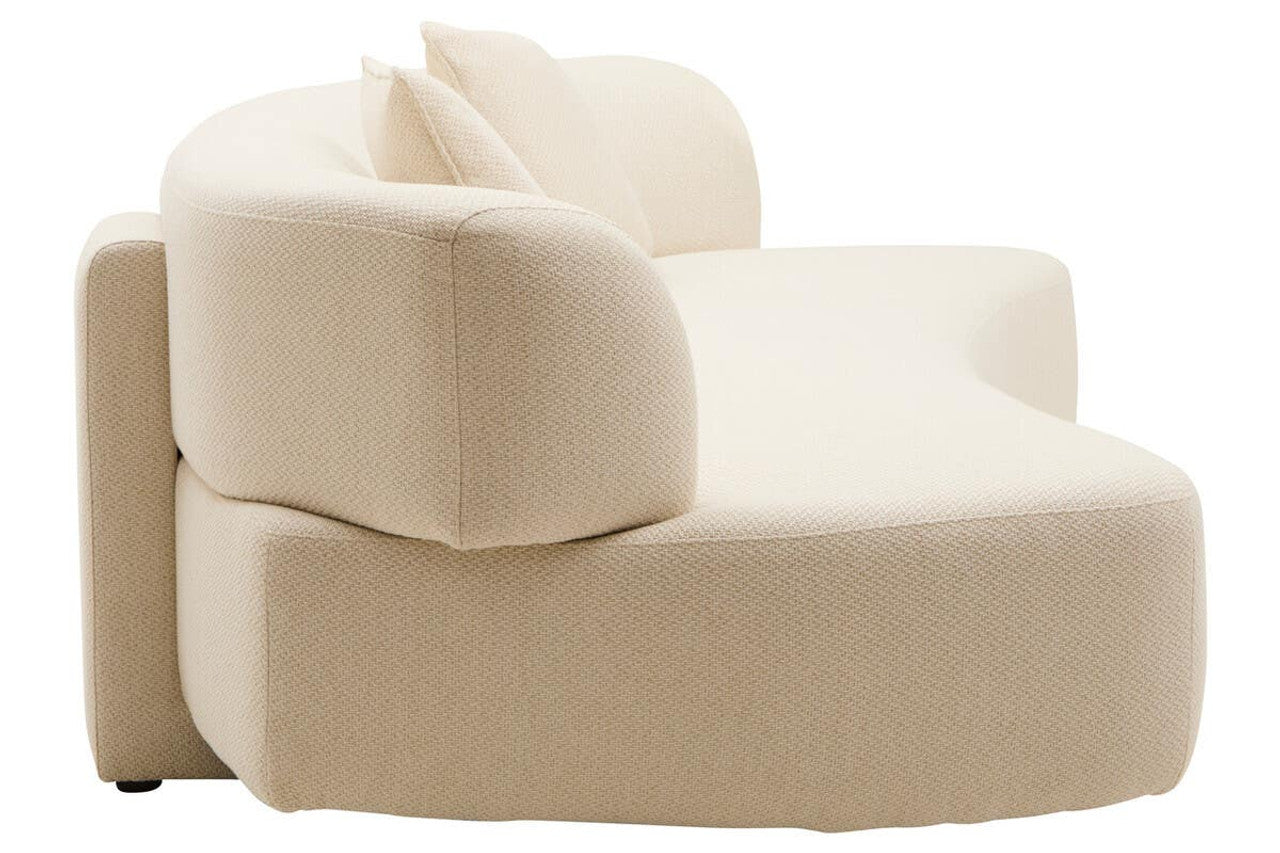 Cream Linen 3 Seater Sofa