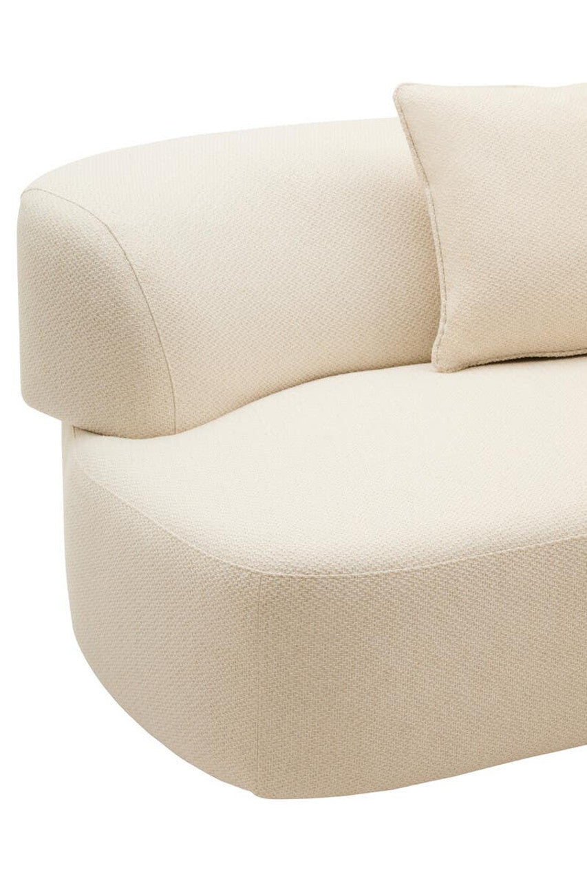Cream Linen 3 Seater Sofa