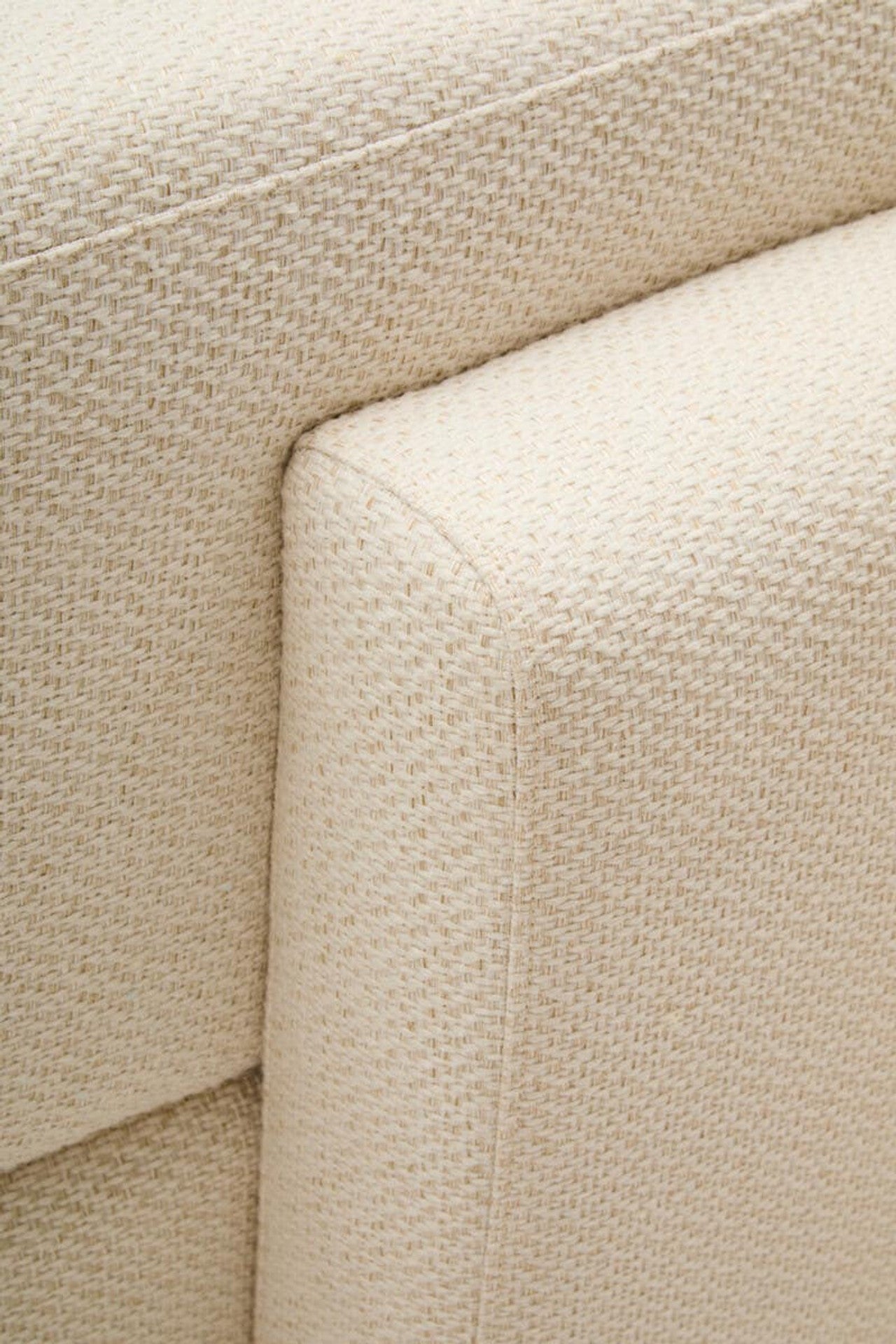 Cream Linen 3 Seater Sofa