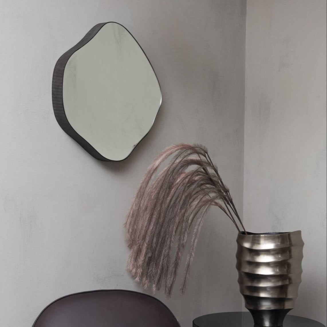 Corrugated Metal Framed Mirror | Small