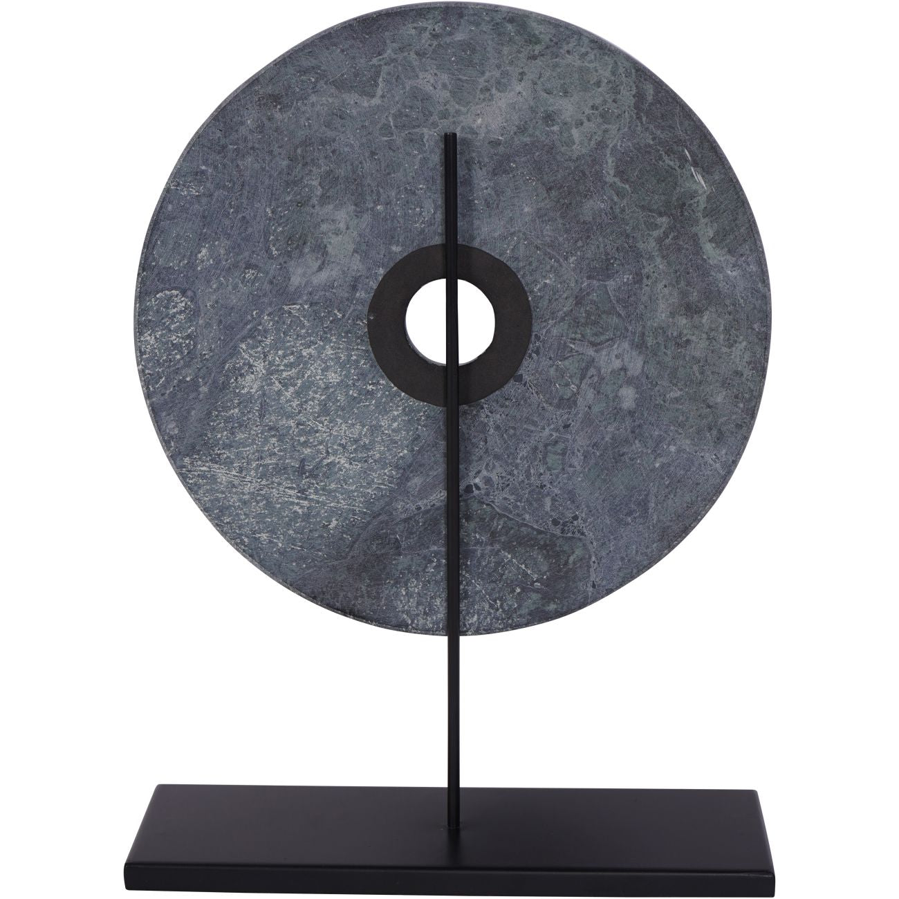 Green Marble Disc Ornament Sculpture