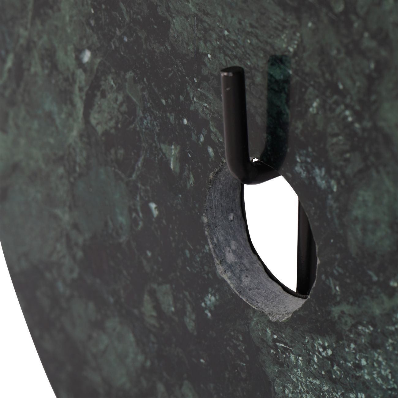 Green Marble Disc Ornament Sculpture
