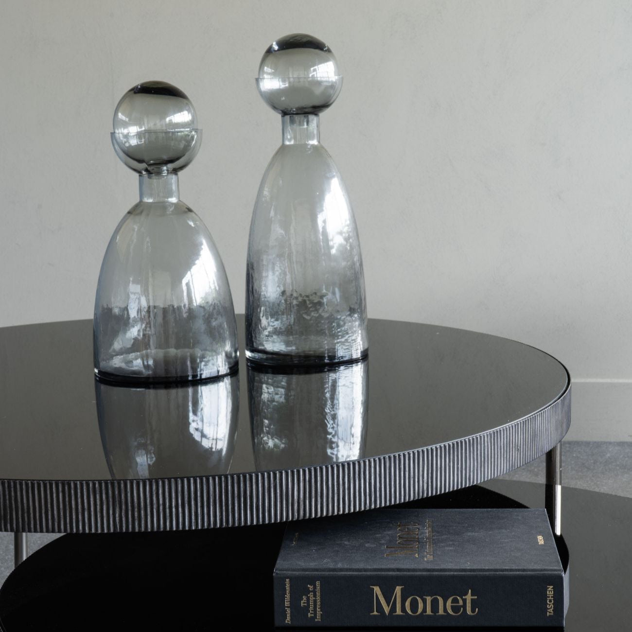 Smoked Glass Bottle Vase | Large