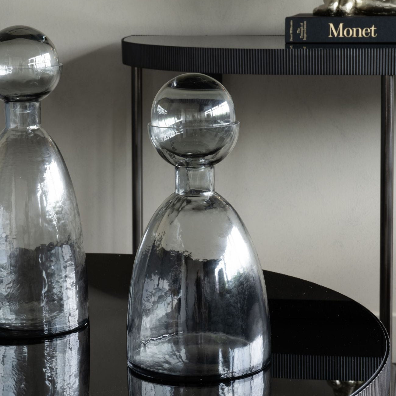 Smoked Glass Bottle Vase | Small