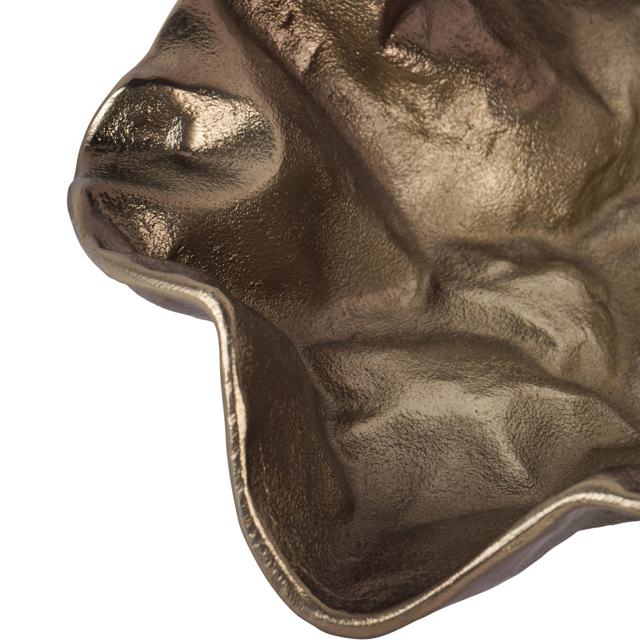 Large Bronze Cast Aluminium Decorative Leaf Bowl