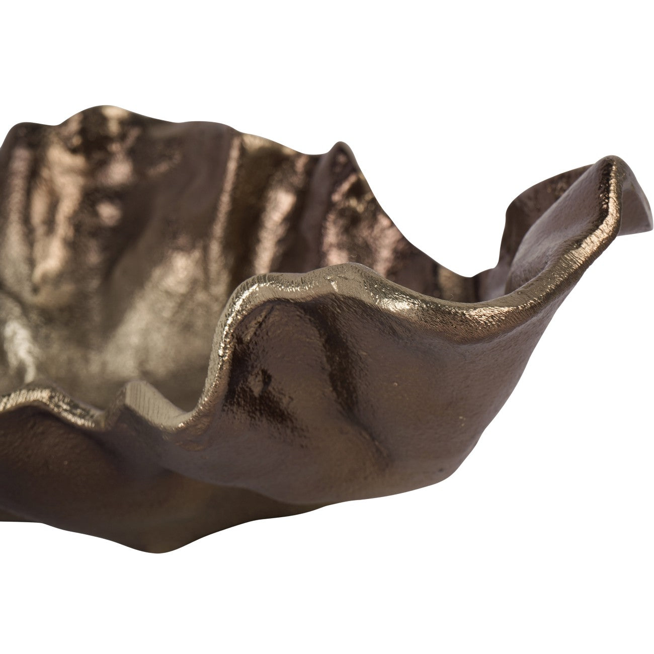 Bronze Cast Aluminium Decorative Leaf Bowl