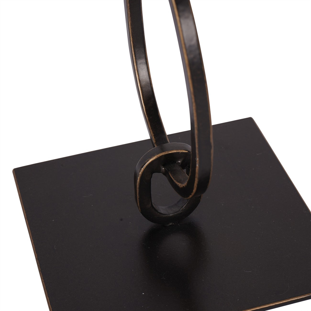Large Iron & Smoked Glass Candle Holder