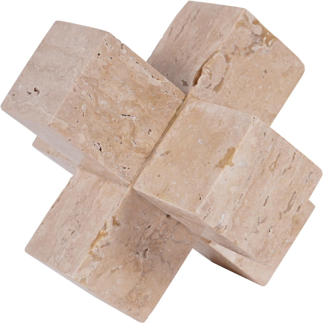 Catania Travertine Marble Cross Sculpture Ornament