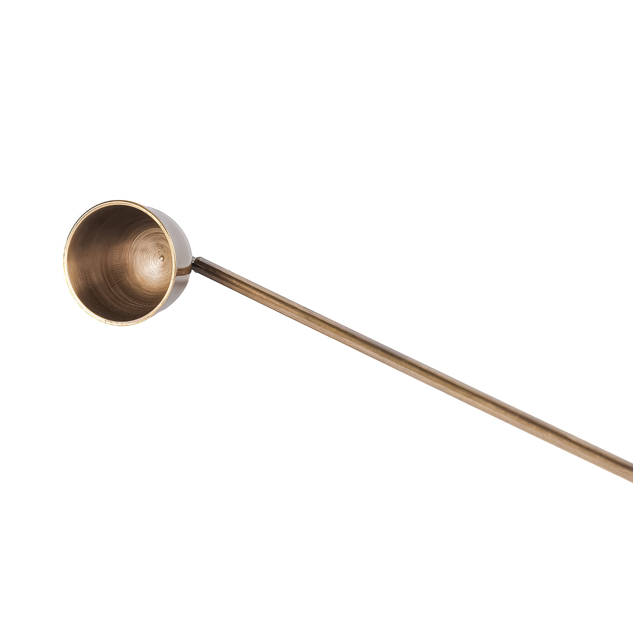 Antique Brass Gold Candle Snuffer With White Bone Handle