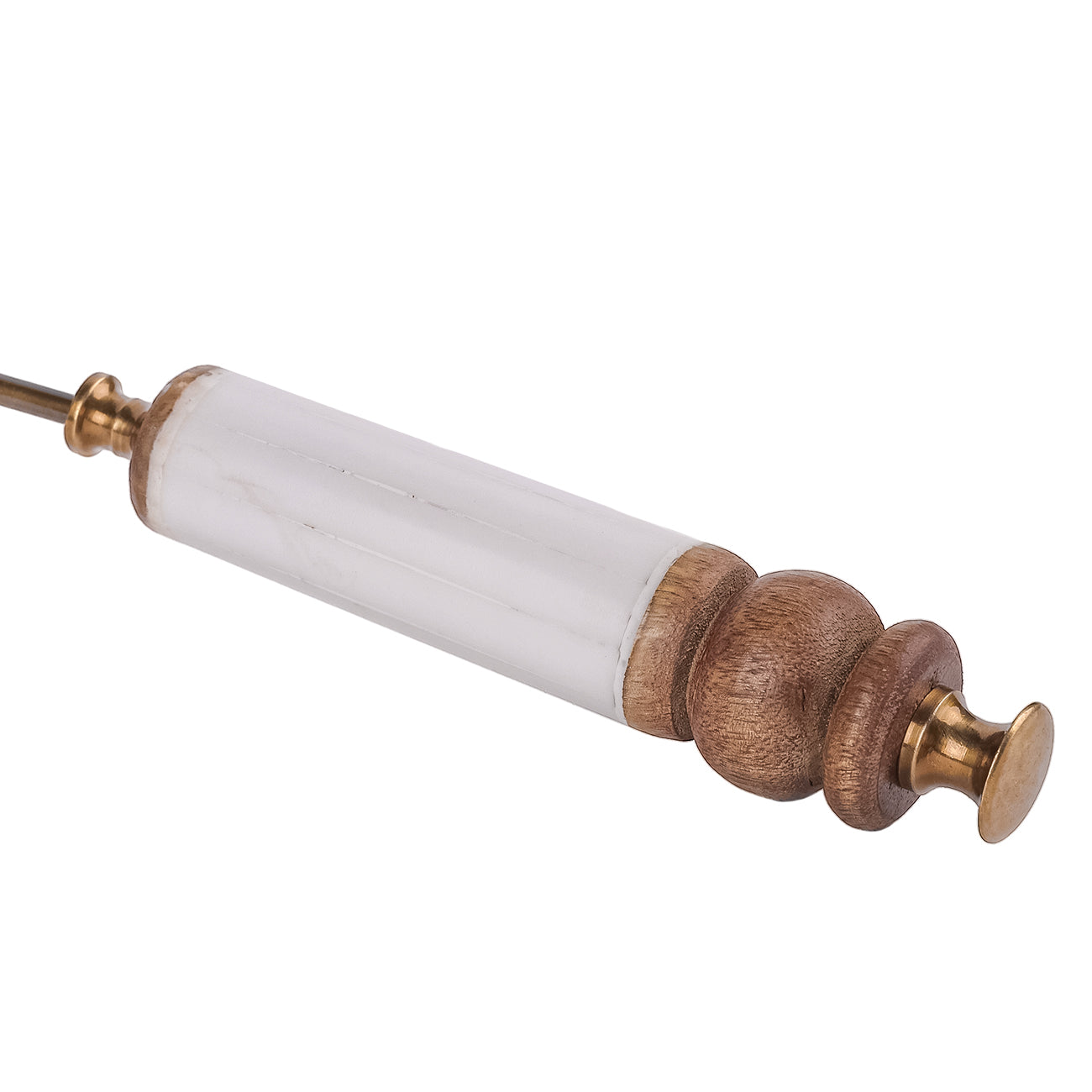 Antique Brass Gold Candle Snuffer With White Bone Handle