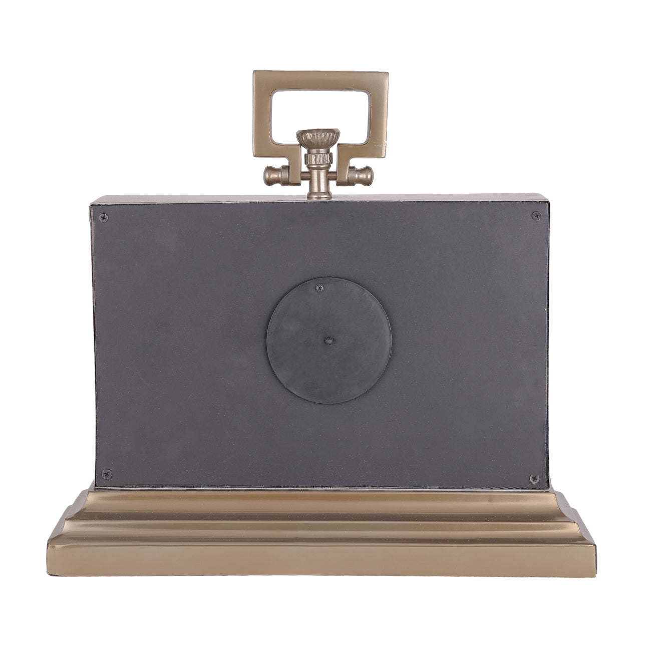 Brass Gold Rectangle Mantle Table Clock | Medium