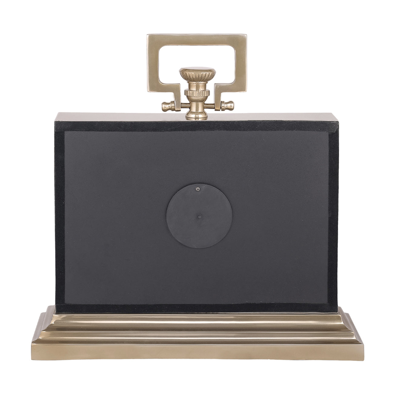 Brass Gold Rectangle Mantle Table Clock | Large
