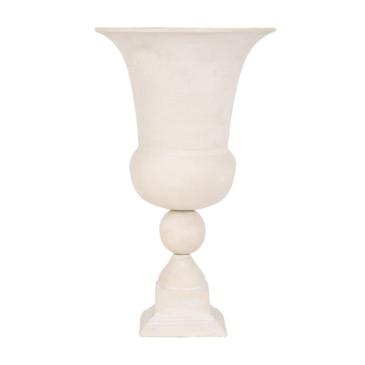 Neutral Stone Textured Tall Urn Vase | Medium