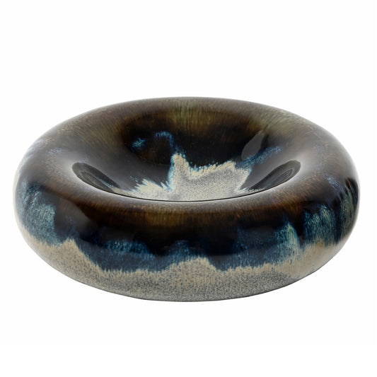 Blue Reactive Glaze Stoneware Bowl