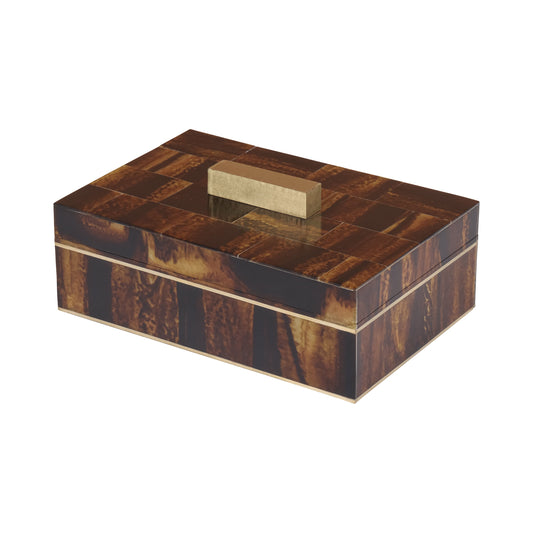 Luxury Brown Resin Decorative Storage Box