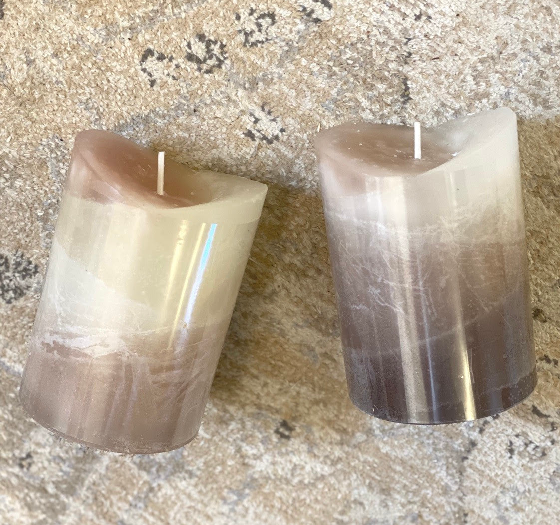Light Nude Neutral Ombré Candle