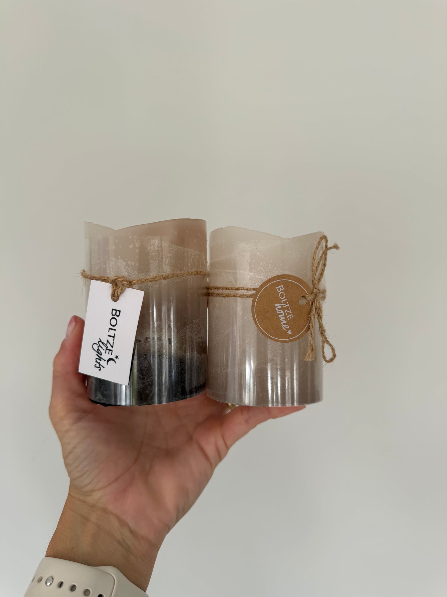 Dark Nude Neutral Ombré Candle