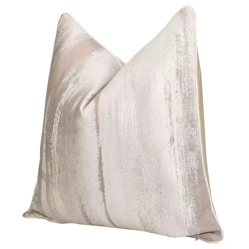 Oyster & Beige Metallic Decorative Cushion 50x50cm