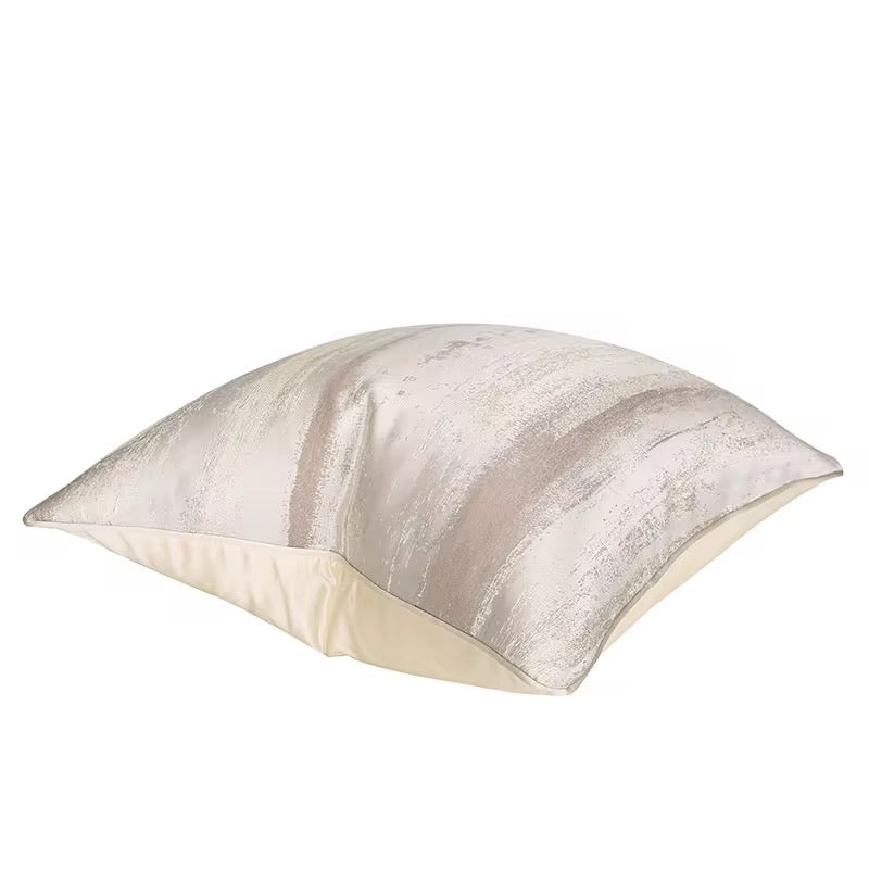 Oyster & Beige Metallic Decorative Cushion 50x50cm