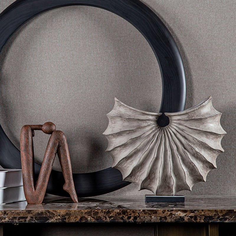 Luxury Stone Look Resin Shell Sculpture Ornament