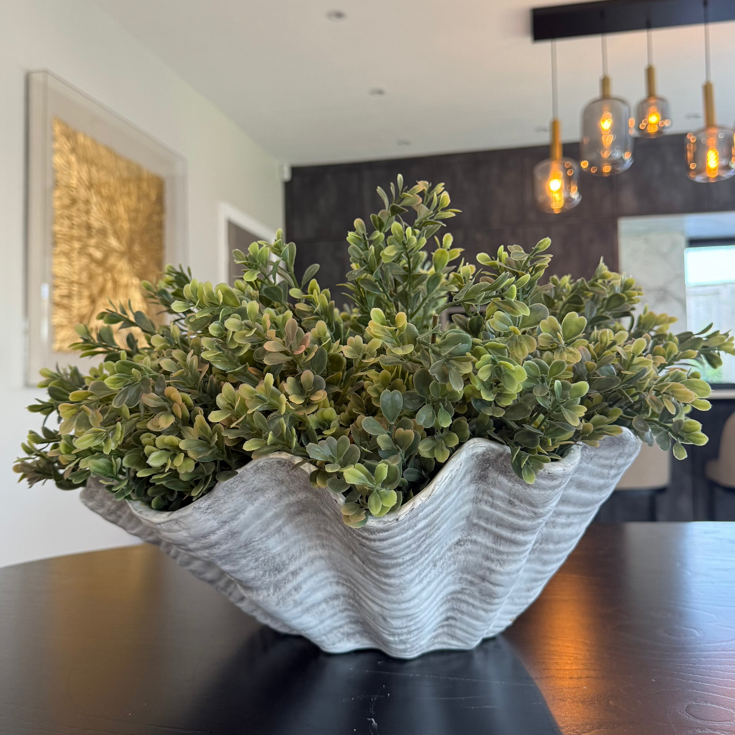 Large Ceramic Shell Bowl Ornament