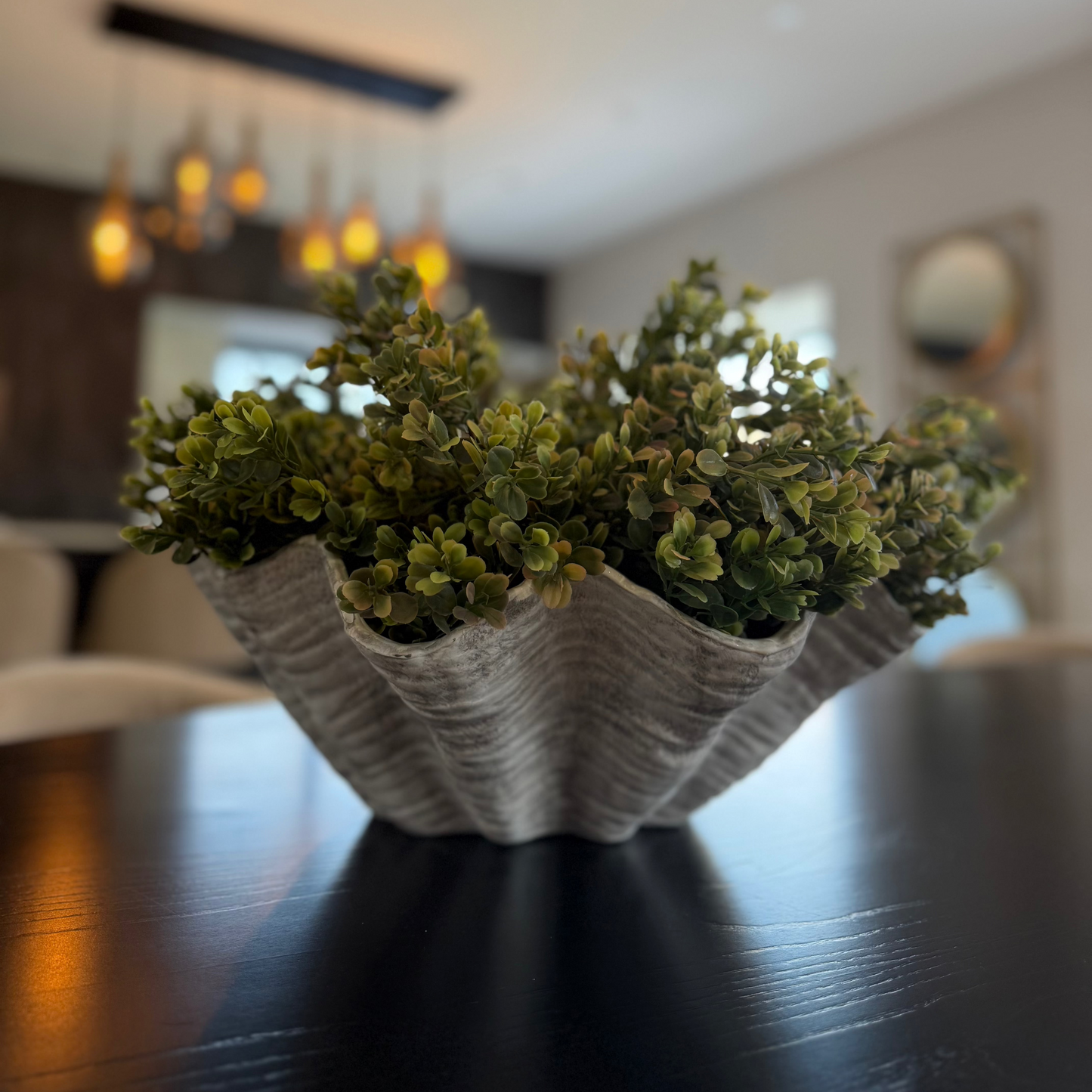 Large Ceramic Shell Bowl Ornament