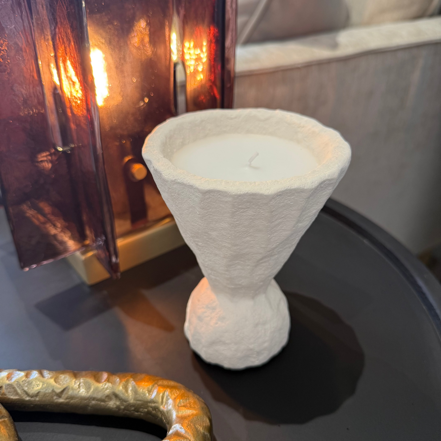 Small Concrete Scented Candle