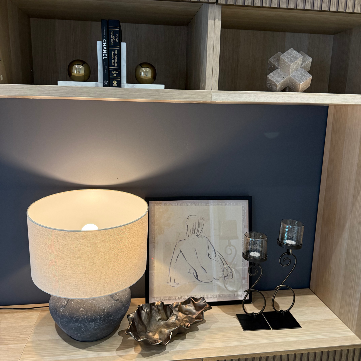 White & Gold Brass Marble Bookends