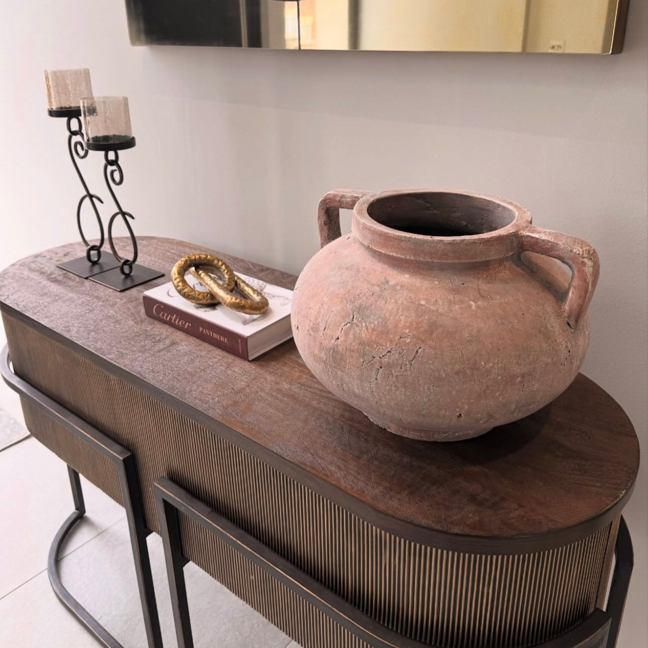 Large Terracotta Brown Pelike Pot