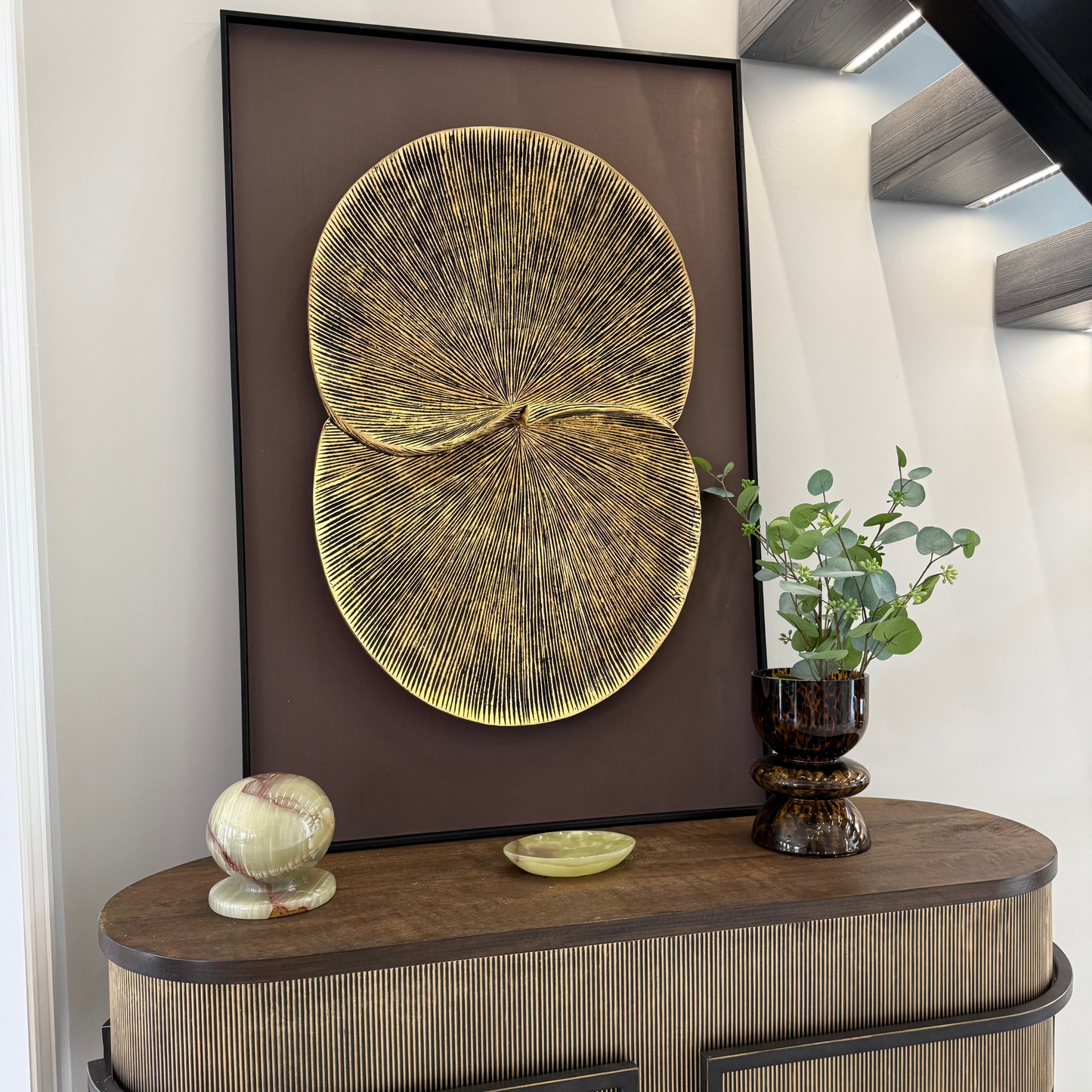 Gold & Brown Wall Art Framed
