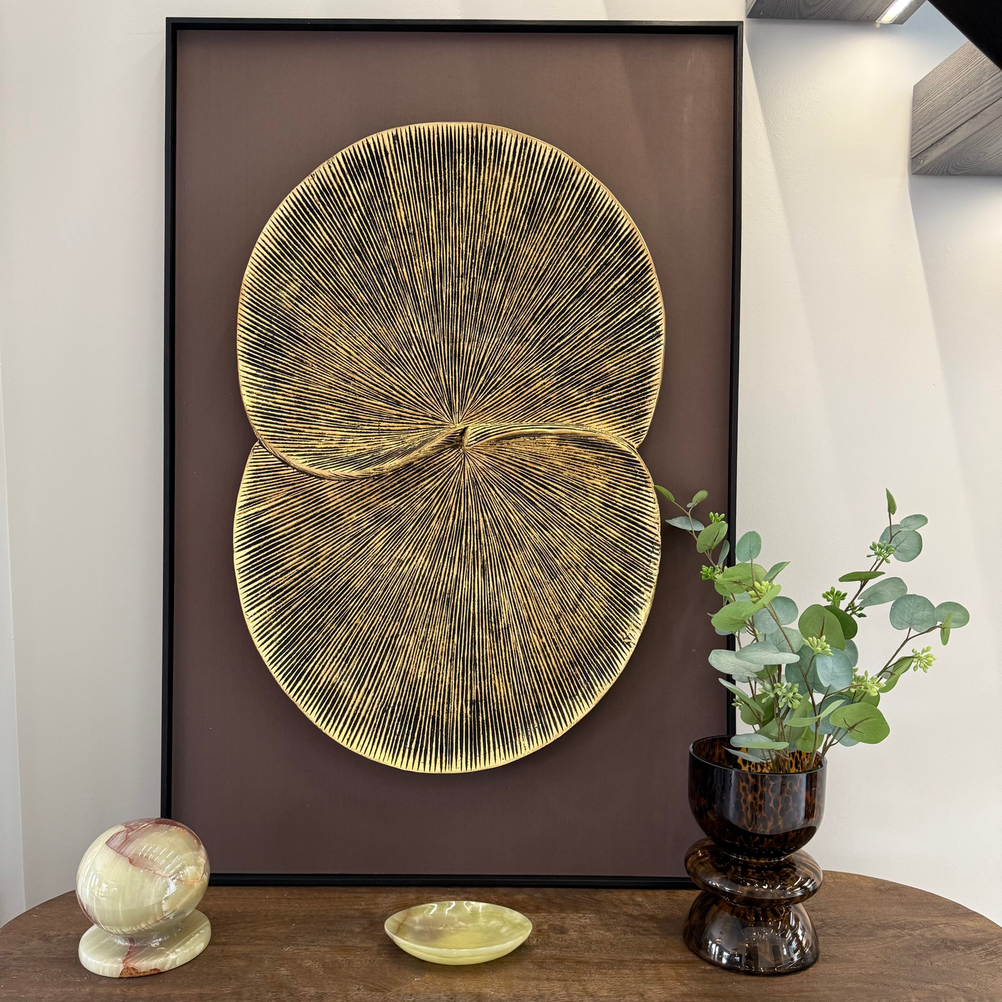 Gold & Brown Wall Art Framed